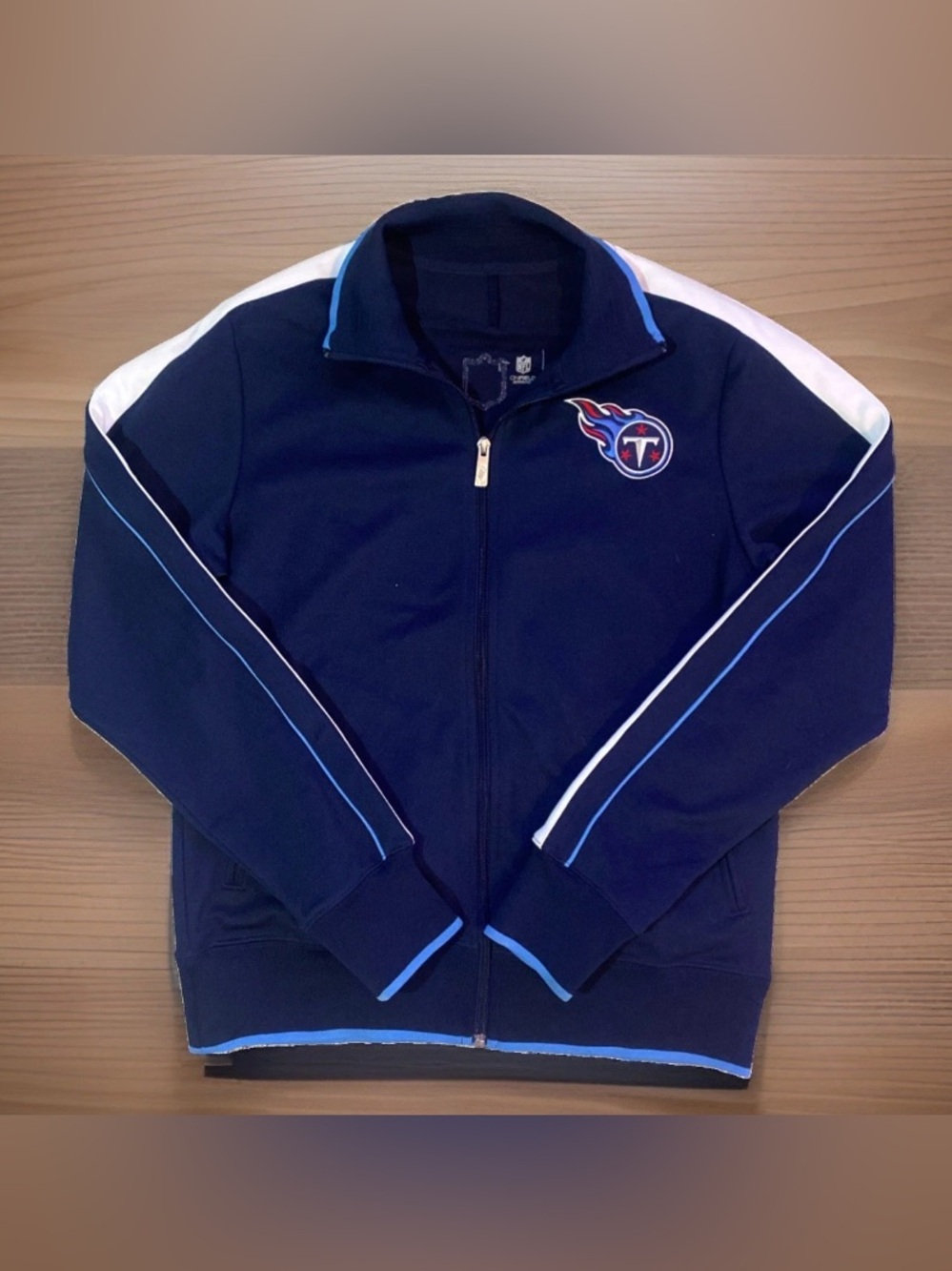 Nike NFL Tennessee Titans Track Jacket Medium Navy Blue Full Zip 0087